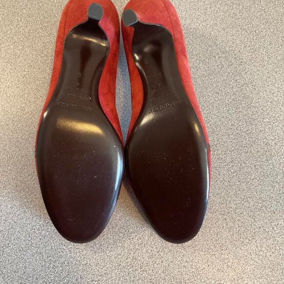 Brunomagli Vero Cuoio Red Suede Pumps ~ Size 9 ~ NEVER WORN! - Picture 7 of 10